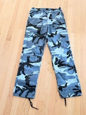 Blue Camo Pants Size 30 waist